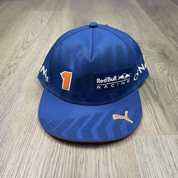 Red Bull Racing Hat Cap Snap Back One Size F1 Car Racing Max Verstappen Puma - Picture 1 of 6